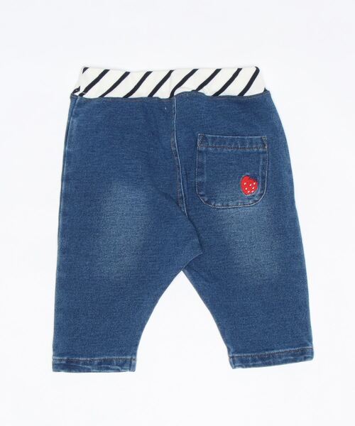 baby cheer（ベイビーチアー）の「いちごニットデニムパンツ（デニムパンツ・キッズ・ネイビー・110cm/100cm/90cm/80ｃｍ/120cm）」の2枚目の写真