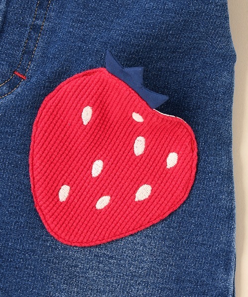 baby cheer（ベイビーチアー）の「いちごニットデニムパンツ（デニムパンツ・キッズ・ネイビー・110cm/100cm/90cm/80ｃｍ/120cm）」の6枚目の写真