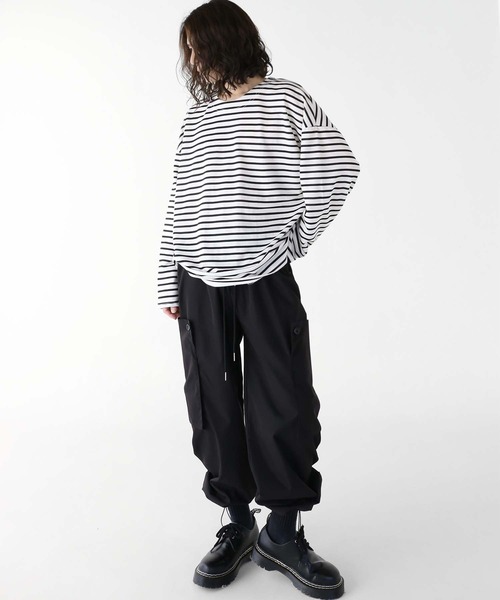 minsobi（ミンソビ）の「ポケットカーゴパンツ（カーゴパンツ・メンズ・ブラック/グレー・FREE）」の14枚目の写真