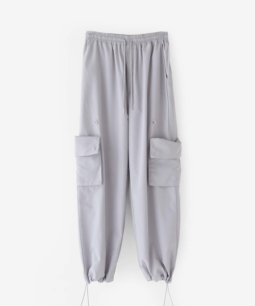 minsobi（ミンソビ）の「ポケットカーゴパンツ（カーゴパンツ・メンズ・ブラック/グレー・FREE）」の12枚目の写真