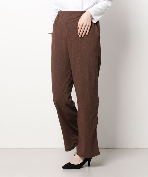 HONEYSUCKLE ROSE（ハニーサックルローズ）の「【HONEYSUCKLE ROSE】楊柳プリーツパンツ（その他パンツ・レディース・ロイヤルブルー/ブラック/ブラウン/グリーン/ダークブラウン/ブルー/ベージュ/ブラック×ホワイト・M/S/L）」の5枚目の写真