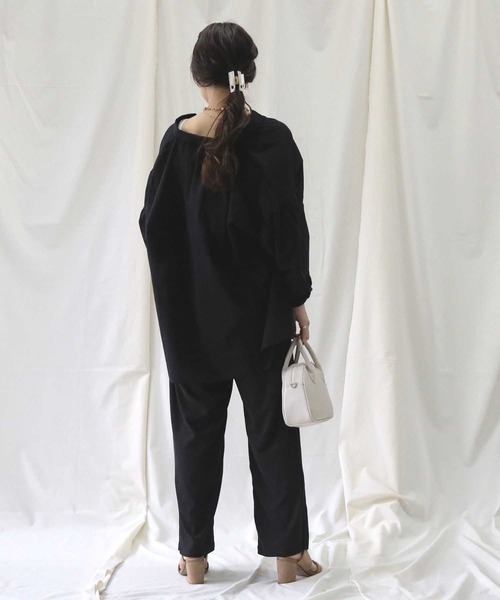 HONEYSUCKLE ROSE（ハニーサックルローズ）の「【HONEYSUCKLE ROSE】楊柳プリーツパンツ（その他パンツ・レディース・ロイヤルブルー/ブラック/ブラウン/グリーン/ダークブラウン/ブルー/ベージュ/ブラック×ホワイト・M/S/L）」の19枚目の写真