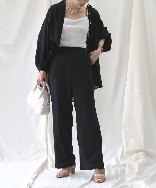 HONEYSUCKLE ROSE（ハニーサックルローズ）の「【HONEYSUCKLE ROSE】楊柳プリーツパンツ（その他パンツ・レディース・ロイヤルブルー/ブラック/ブラウン/グリーン/ダークブラウン/ブルー/ベージュ/ブラック×ホワイト・M/S/L）」の20枚目の写真