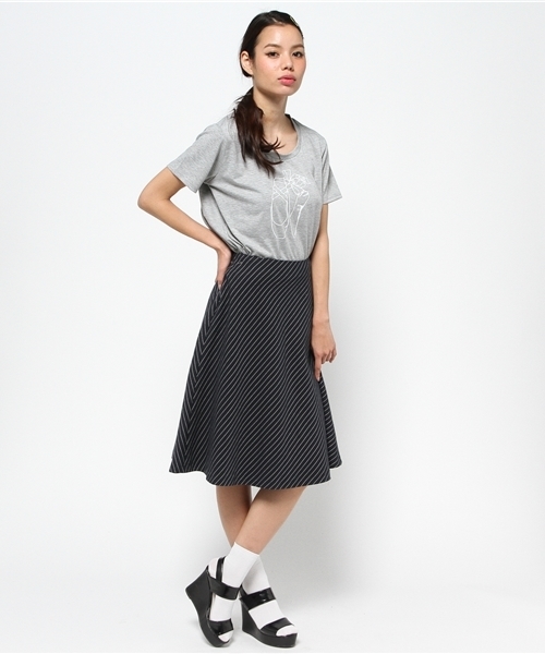 Chille anap(チルアナップ)の「ANAP/アナップ CHILLE ロゴバレエシューズTシャツ(Tシャツ/カットソー・レディース・オフホワイト/グレー/サックスブルー/ピンク・FREE)」の8枚目の写真