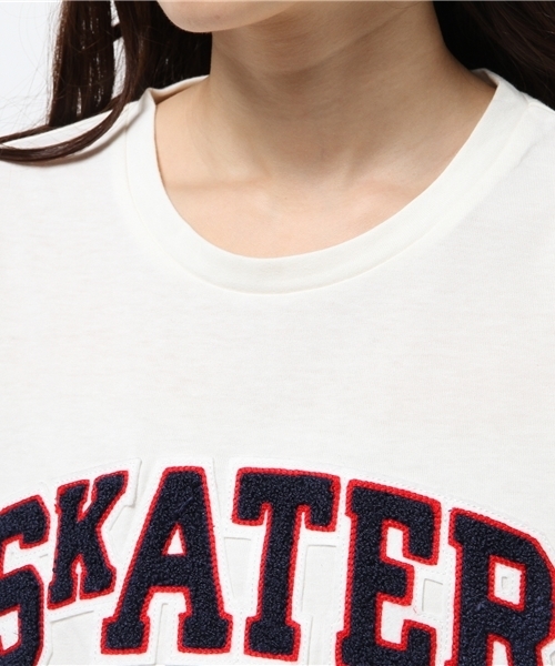 WEGO(ウィゴー)の「WEGO/サガラ刺繍クロップドTシャツ(Tシャツ/カットソー・レディース・オフホワイト/グリーン系その他/ネイビー・FREE)」の4枚目の写真