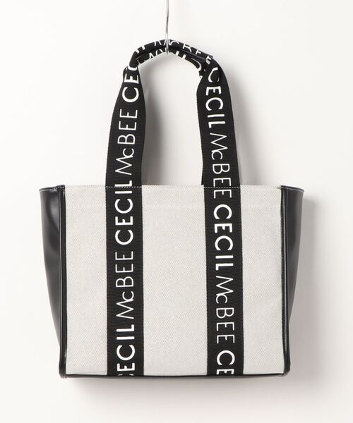 CECIL McBEE（セシルマクビー）の「【CECIL McBEE / セシルマクビー】 リピ　A4トートバッグ（トートバッグ・レディース・ブラック/ベージュ・FREE）」の3枚目の写真