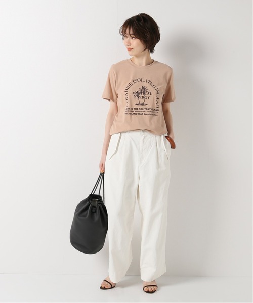 plage（プラージュ）の「PARADISE graphic Tシャツ（Tシャツ/カットソー・レディース・ホワイト/チャコールグレー/ベージュ系その他・FREE）」の8枚目の写真