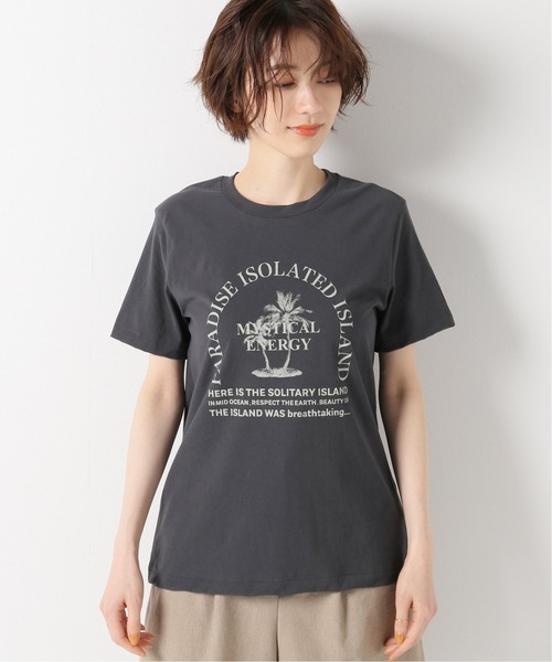 plage（プラージュ）の「PARADISE graphic Tシャツ（Tシャツ/カットソー・レディース・ホワイト/チャコールグレー/ベージュ系その他・FREE）」の19枚目の写真