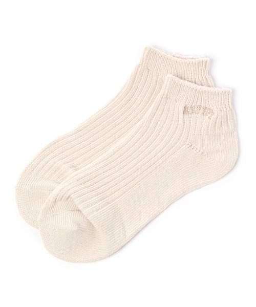 repipi armario（レピピ アルマリオ）の「アーチロゴショートソックス（ソックス/靴下・キッズ・ブラック系その他/ホワイト/グレー/ピンク系その他/ベージュ/パープル系その他/イエロー系その他/グリーン系その他/グリーン/ブルー/ホワイト系その他/ホワイト系その他2/パープル/ライム・FREE）」の7枚目の写真