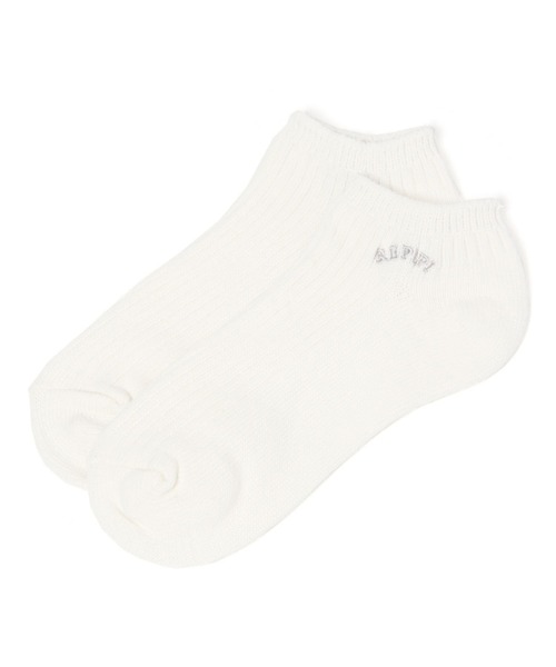 repipi armario（レピピ アルマリオ）の「アーチロゴショートソックス（ソックス/靴下・キッズ・ブラック系その他/ホワイト/グレー/ピンク系その他/ベージュ/パープル系その他/イエロー系その他/グリーン系その他/グリーン/ブルー/ホワイト系その他/ホワイト系その他2/パープル/ライム・FREE）」の3枚目の写真