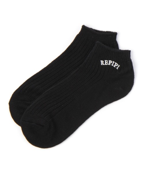 repipi armario（レピピ アルマリオ）の「アーチロゴショートソックス（ソックス/靴下・キッズ・ブラック系その他/ホワイト/グレー/ピンク系その他/ベージュ/パープル系その他/イエロー系その他/グリーン系その他/グリーン/ブルー/ホワイト系その他/ホワイト系その他2/パープル/ライム・FREE）」の5枚目の写真