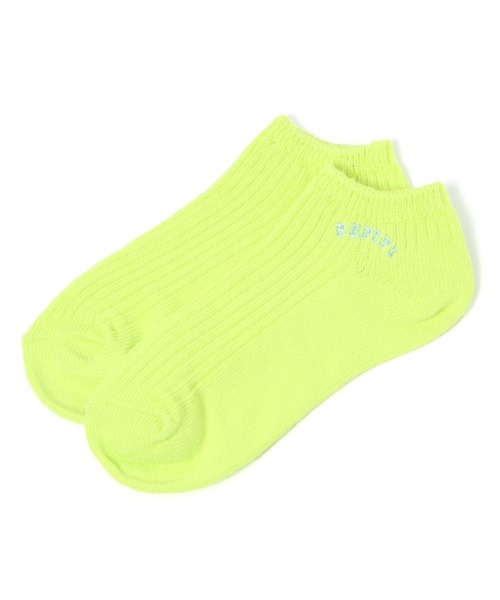repipi armario（レピピ アルマリオ）の「アーチロゴショートソックス（ソックス/靴下・キッズ・ブラック系その他/ホワイト/グレー/ピンク系その他/ベージュ/パープル系その他/イエロー系その他/グリーン系その他/グリーン/ブルー/ホワイト系その他/ホワイト系その他2/パープル/ライム・FREE）」の8枚目の写真