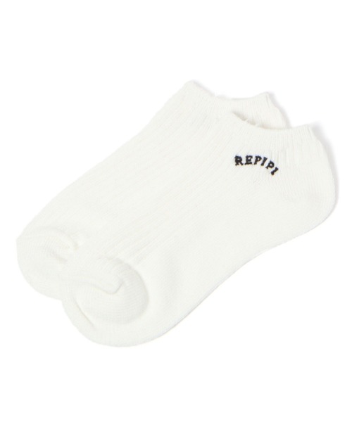 repipi armario（レピピ アルマリオ）の「アーチロゴショートソックス（ソックス/靴下・キッズ・ブラック系その他/ホワイト/グレー/ピンク系その他/ベージュ/パープル系その他/イエロー系その他/グリーン系その他/グリーン/ブルー/ホワイト系その他/ホワイト系その他2/パープル/ライム・FREE）」の4枚目の写真