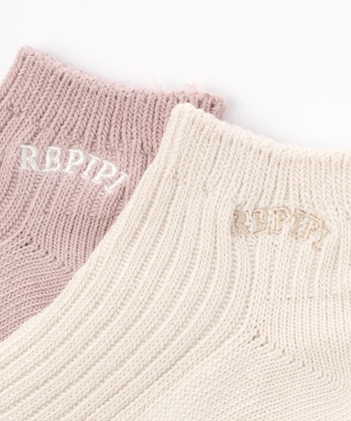 repipi armario（レピピ アルマリオ）の「アーチロゴショートソックス（ソックス/靴下・キッズ・ブラック系その他/ホワイト/グレー/ピンク系その他/ベージュ/パープル系その他/イエロー系その他/グリーン系その他/グリーン/ブルー/ホワイト系その他/ホワイト系その他2/パープル/ライム・FREE）」の16枚目の写真