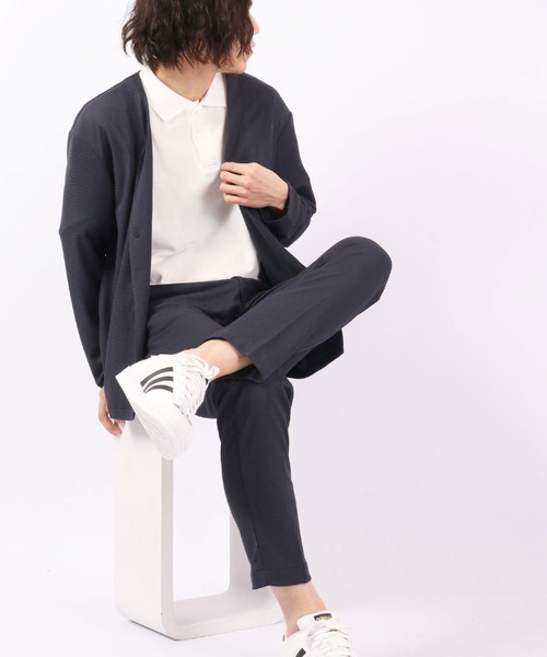 ROOT THREE(ルートスリー)の「ROOT THREE 通気性 ストレッチ ポリエステル メッシュ イージー トラウザー スラックス(スラックス・メンズ・ネイビー/ブラック・LL/L/M)」の14枚目の写真