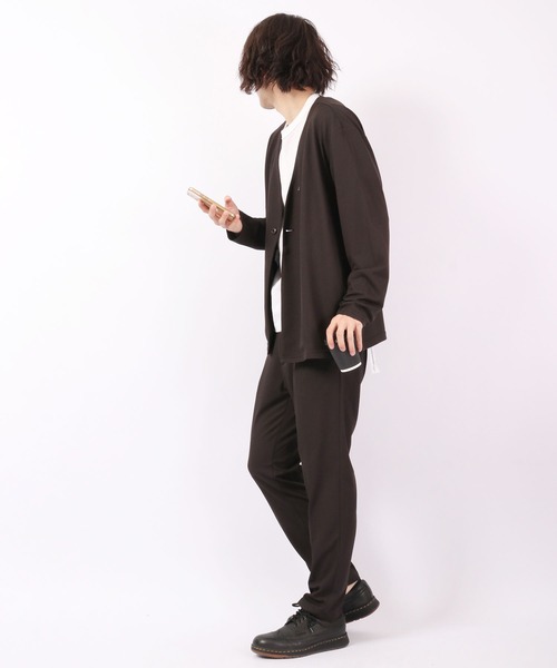 ROOT THREE(ルートスリー)の「ROOT THREE 通気性 ストレッチ ポリエステル メッシュ イージー トラウザー スラックス(スラックス・メンズ・ネイビー/ブラック・LL/L/M)」の8枚目の写真