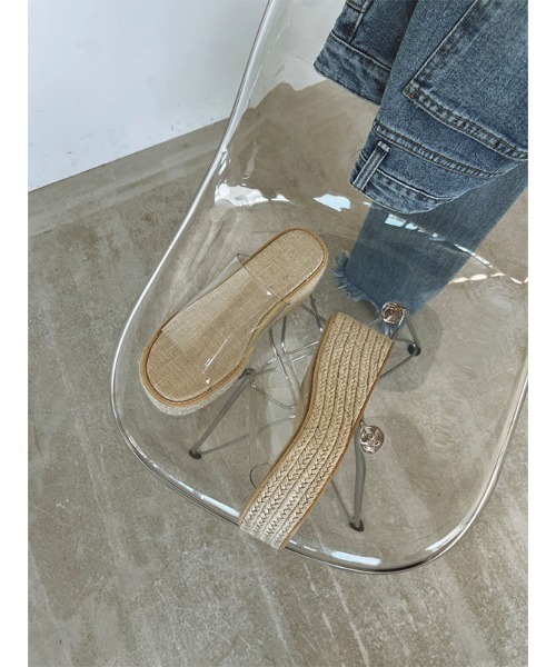 ACYM(アシーム)の「Jute sole wedge サンダル(サンダル・レディース・ブラック/クリア/キャメル・SMALL/MEDIUM/LARGE)」の12枚目の写真