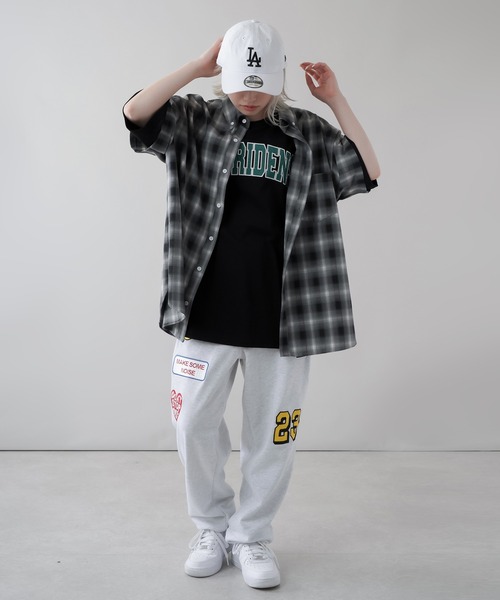 SPINNS(スピンズ)の「ワッペンスウェットパンツ(スウェットパンツ・レディース・ブラック/オフホワイト/オートミール・ONESIZE)」の12枚目の写真
