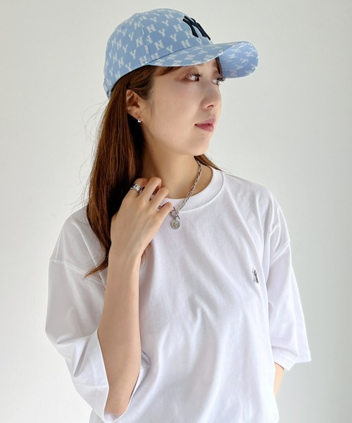 MLB Korea（エムエルビーコリア）の「MLB Korea(エムエルビーコリア)/モノグラム クラシック ベースボール キャップ（キャップ・レディース・ブラック/ベージュ/ブルー・FREE）」の6枚目の写真