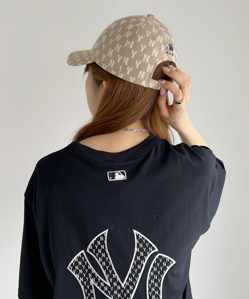 MLB Korea（エムエルビーコリア）の「MLB Korea(エムエルビーコリア)/モノグラム クラシック ベースボール キャップ（キャップ・レディース・ブラック/ベージュ/ブルー・FREE）」の5枚目の写真