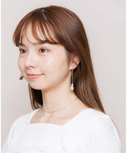 flower(フラワー)の「スウィングドロップピアス(ピアス(片耳用)・レディース・アイボリー・FREE)」の3枚目の写真