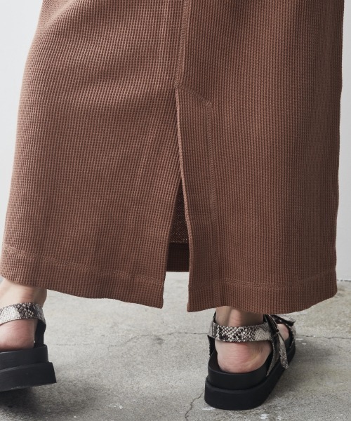 CHIC STYLE(シックスタイル)の「<大きいサイズ>綿100%ワッフルストレートシルエットマキシスカート シックスタイル(スカート・レディース・モカ/カーキ/ブラック・L/LL/3L/4L/5L)」の16枚目の写真