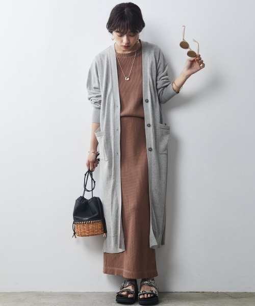 CHIC STYLE(シックスタイル)の「<大きいサイズ>綿100%ワッフルストレートシルエットマキシスカート シックスタイル(スカート・レディース・モカ/カーキ/ブラック・L/LL/3L/4L/5L)」の11枚目の写真