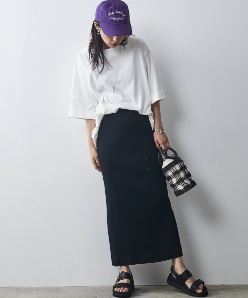 CHIC STYLE(シックスタイル)の「<大きいサイズ>綿100%ワッフルストレートシルエットマキシスカート シックスタイル(スカート・レディース・モカ/カーキ/ブラック・L/LL/3L/4L/5L)」の17枚目の写真