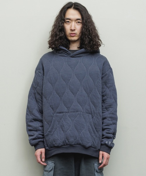 bal（バル）の「【2022秋冬】QUILTING HOODED SWEAT SHIRT（パーカー・メンズ・チャコール/ブラック/ホワイト・MEDIUM/LARGE/X-LARGE）」の3枚目の写真