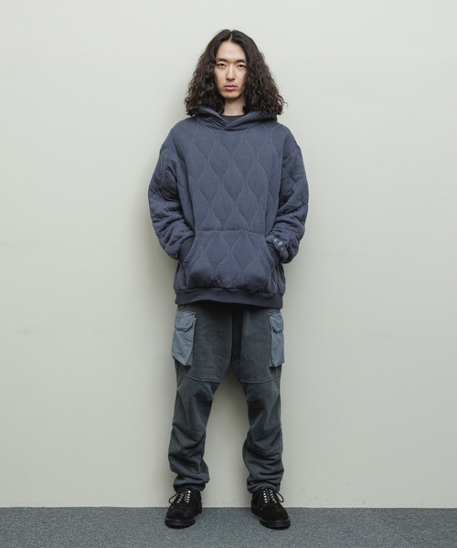 bal（バル）の「【2022秋冬】QUILTING HOODED SWEAT SHIRT（パーカー・メンズ・チャコール/ブラック/ホワイト・MEDIUM/LARGE/X-LARGE）」の10枚目の写真