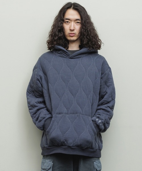 bal（バル）の「【2022秋冬】QUILTING HOODED SWEAT SHIRT（パーカー・メンズ・チャコール/ブラック/ホワイト・MEDIUM/LARGE/X-LARGE）」の4枚目の写真