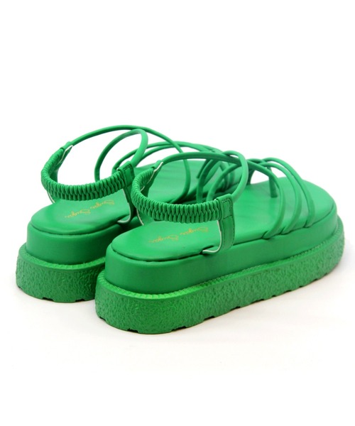 Sugar Sugar(シュガーシュガー)の「【SUGAR SUGAR シュガーシュガー】厚底コードストラップサンダル(サンダル・レディース・ブラック/アイボリー/ブラウン/グリーン・M/L/S)」の7枚目の写真