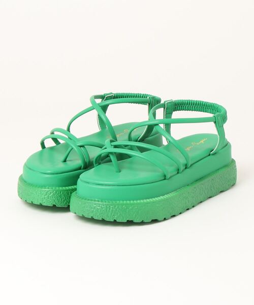 Sugar Sugar(シュガーシュガー)の「【SUGAR SUGAR シュガーシュガー】厚底コードストラップサンダル(サンダル・レディース・ブラック/アイボリー/ブラウン/グリーン・M/L/S)」の19枚目の写真