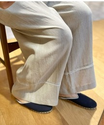 BEARDSLEY | 裾ハシゴレースウエストリブパンツ(その他パンツ)