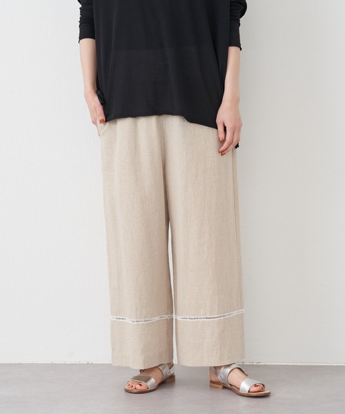 BEARDSLEY（ビアズリー）の「裾ハシゴレースウエストリブパンツ（その他パンツ・レディース・ベージュ・FREE）」の11枚目の写真