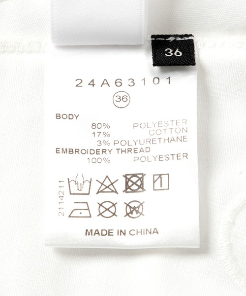 LE CIEL BLEU（ルシェルブルー）の「エンブロイダリータンクトップ / Embroidery Tank Top（シャツ/ブラウス・レディース・ブラック/オフホワイト・38/36）」の16枚目の写真