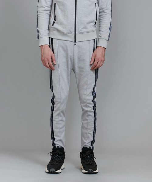 NO ID.（ノーアイディ）の「【NO ID.】Velour Side Line Track Jersey Pants / ベロア サイド ライン トラック ジャージ パンツ（その他パンツ・メンズ・グレー/ブラック/ネイビー・3/1/2）」の5枚目の写真