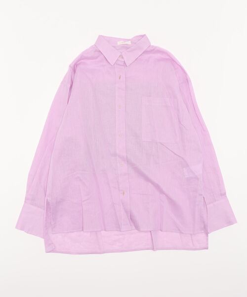 Te chichi（テチチ）の「綿麻２WAYシャツ（シャツ/ブラウス・レディース・ベージュ/ピンク/イエロー/グリーン・ﾌﾘ-）」の19枚目の写真