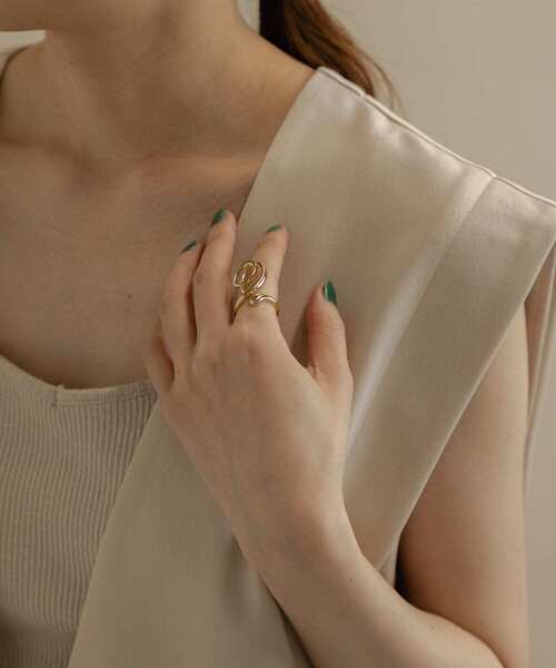 SMELLY（スメリー）の「キゴウメタルリング（リング・レディース・ゴールド・-）」の2枚目の写真