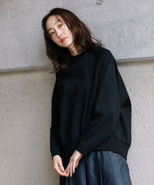 Munich(ミューニック)の「ハイデンシティージャージバックジッププルオーバー(Tシャツ/カットソー・レディース・ブラック/ブラウン/ブラック系その他/オレンジ系その他・FREE)」の2枚目の写真
