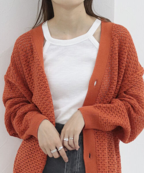 fredy emue（フレディエミュ）の「テレコ アメスリタンクトップ（タンクトップ・レディース・チャコールグレー/ブラック/キャメル/オフホワイト・38）」の9枚目の写真