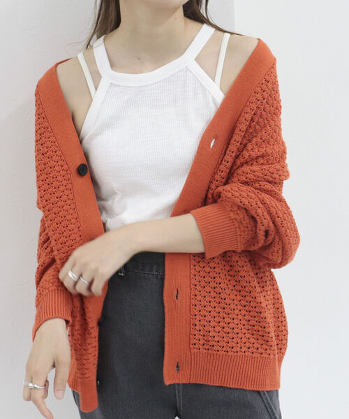 fredy emue（フレディエミュ）の「テレコ アメスリタンクトップ（タンクトップ・レディース・チャコールグレー/ブラック/キャメル/オフホワイト・38）」の10枚目の写真