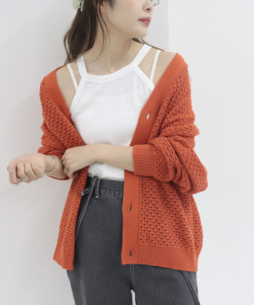 fredy emue（フレディエミュ）の「テレコ アメスリタンクトップ（タンクトップ・レディース・チャコールグレー/ブラック/キャメル/オフホワイト・38）」の11枚目の写真