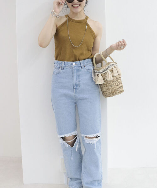 fredy emue（フレディエミュ）の「テレコ アメスリタンクトップ（タンクトップ・レディース・チャコールグレー/ブラック/キャメル/オフホワイト・38）」の15枚目の写真