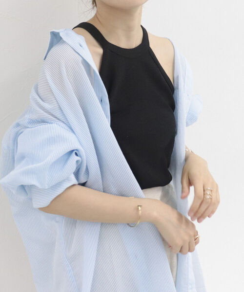 fredy emue（フレディエミュ）の「テレコ アメスリタンクトップ（タンクトップ・レディース・チャコールグレー/ブラック/キャメル/オフホワイト・38）」の18枚目の写真