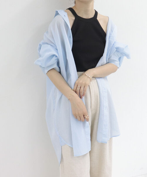 fredy emue（フレディエミュ）の「テレコ アメスリタンクトップ（タンクトップ・レディース・チャコールグレー/ブラック/キャメル/オフホワイト・38）」の19枚目の写真