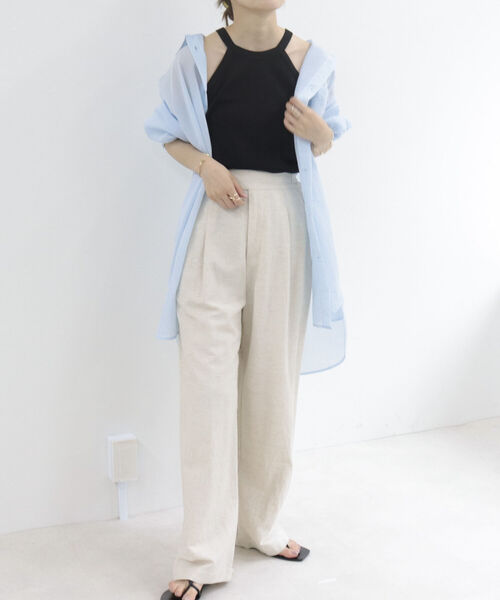 fredy emue（フレディエミュ）の「テレコ アメスリタンクトップ（タンクトップ・レディース・チャコールグレー/ブラック/キャメル/オフホワイト・38）」の20枚目の写真