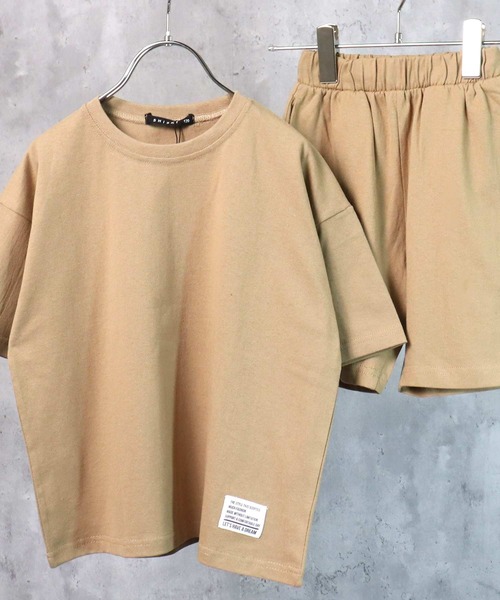 THE CASUAL(カジュアル)の「無地半袖Tシャツ ショートパンツ セットアップ キッズ(Tシャツ/カットソー・キッズ・ブラック/ベージュ/ネイビー/オレンジ/杢グレー/チャコール/モカ/ブルー・110cm/100cm/120cm/130cm/140cm/150cm/160cm)」の6枚目の写真