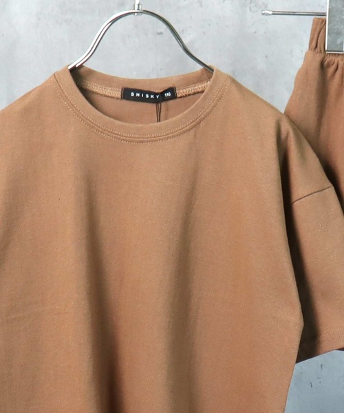 THE CASUAL(カジュアル)の「無地半袖Tシャツ ショートパンツ セットアップ キッズ(Tシャツ/カットソー・キッズ・ブラック/ベージュ/ネイビー/オレンジ/杢グレー/チャコール/モカ/ブルー・110cm/100cm/120cm/130cm/140cm/150cm/160cm)」の22枚目の写真