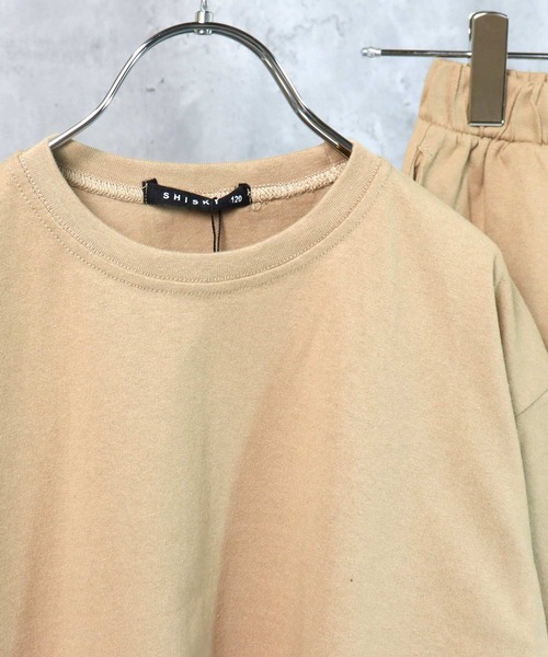 THE CASUAL(カジュアル)の「無地半袖Tシャツ ショートパンツ セットアップ キッズ(Tシャツ/カットソー・キッズ・ブラック/ベージュ/ネイビー/オレンジ/杢グレー/チャコール/モカ/ブルー・110cm/100cm/120cm/130cm/140cm/150cm/160cm)」の14枚目の写真